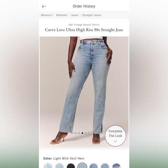 Abercrombie Curve Love Ultra High Rise 90s Straight Jean - Picture 4 of 6